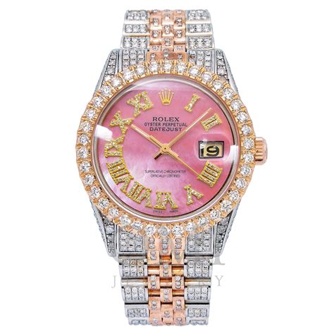 rolex datejust pink gold ม อสอง|rolex datejust 1601 price.